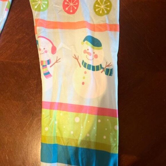 Christmas Snowman Toddler pink Outfit With Scarf Set festive print - Picture 4 of 5